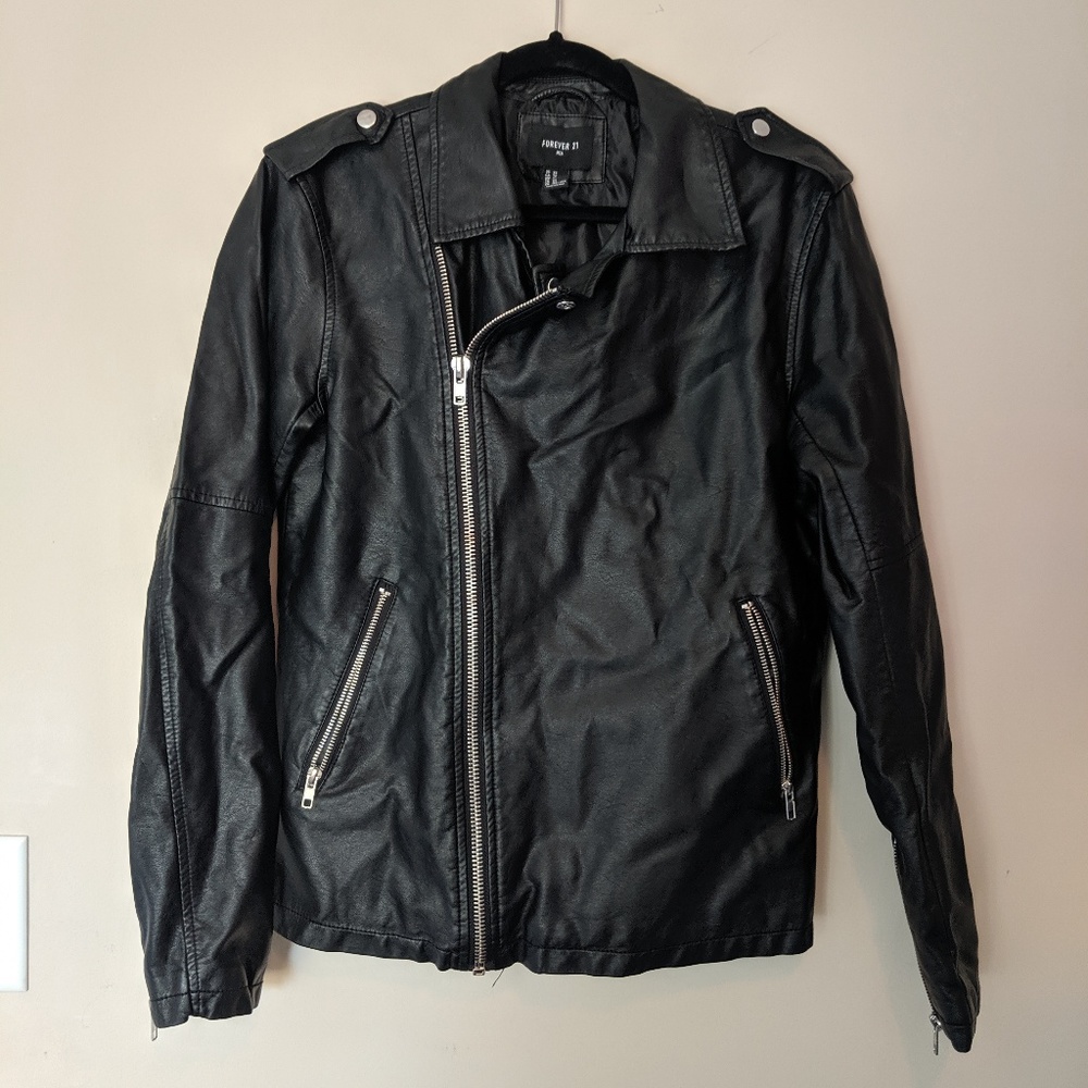 Forever 21 Men's Small Faux Leather Jacket
